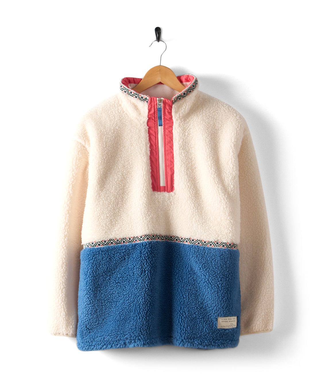 Biasis Women’s Cream 1/4 Zip Fleece – Recycled Borg Pullover - Image 3