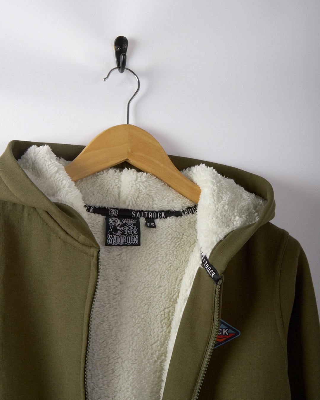 Biasis Kids Green Sherpa Lined Hoodie – Warm & Cozy Sweatshirt - Image 6