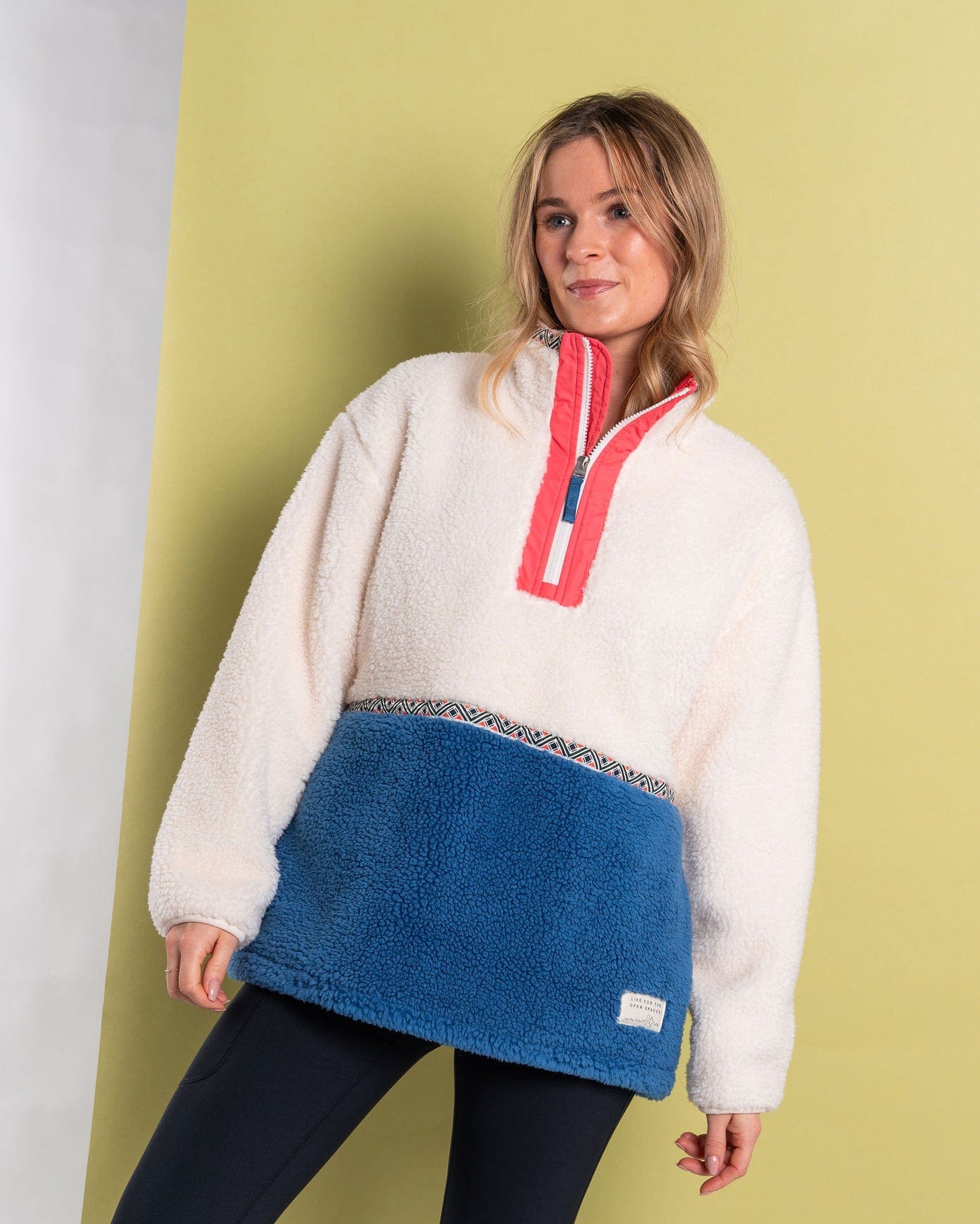 Biasis Women’s Cream 1/4 Zip Fleece – Recycled Borg Pullover - Image 4