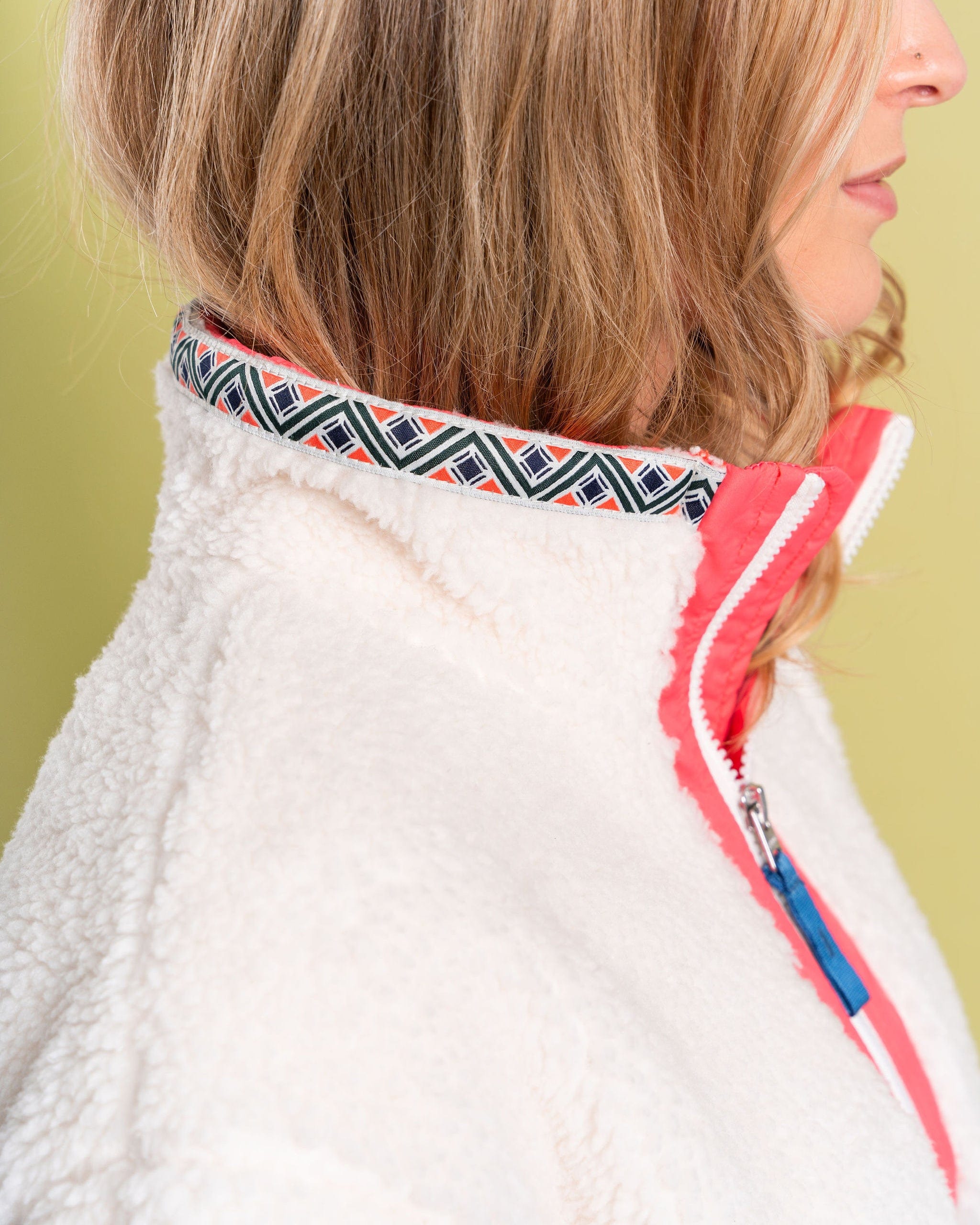 Biasis Women’s Cream 1/4 Zip Fleece – Recycled Borg Pullover - Image 2