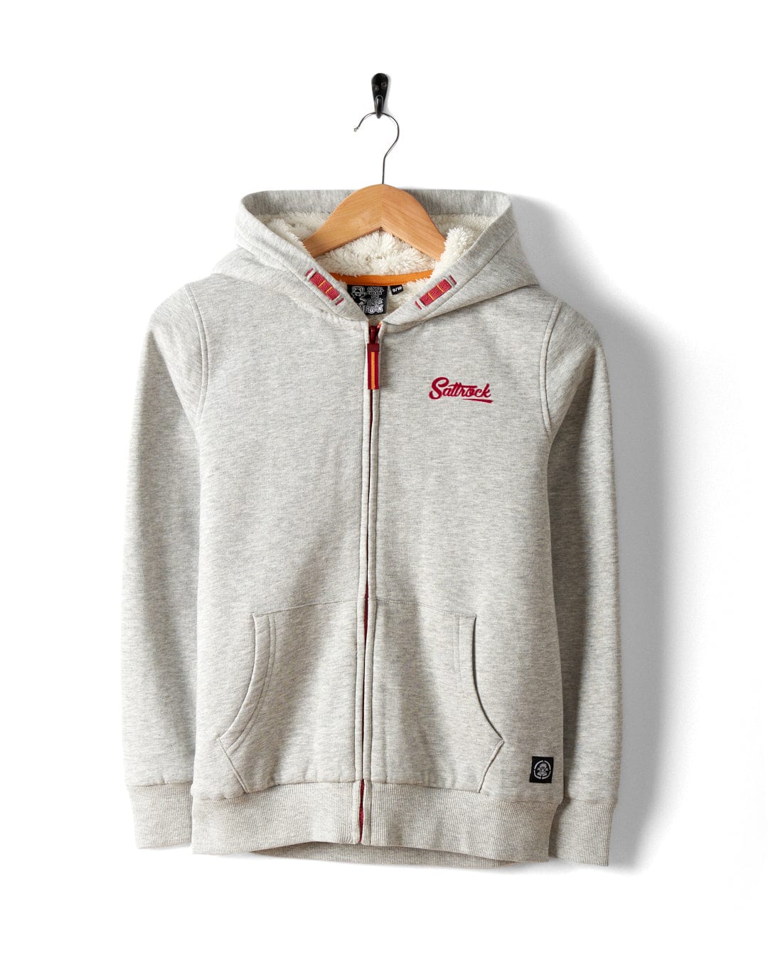 Biasis Kids Grey Sherpa Lined Hoodie – Cozy Warm Sweatshirt - Image 6