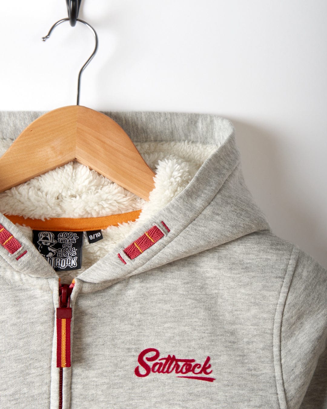 Biasis Kids Grey Sherpa Lined Hoodie – Cozy Warm Sweatshirt - Image 5